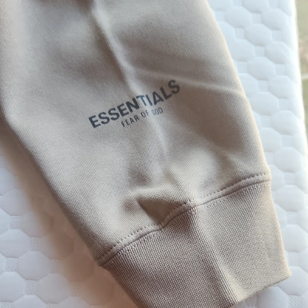 Fear of God Essentials Pullover Hoodie | Tan - Picture 8 of 13